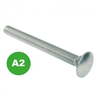 CUP SQUARE BOLTS ST/STEEL A2 M8x80