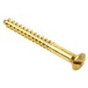 Brass Raised Head Slotted Wood Screws - SELF COLOUR (20)