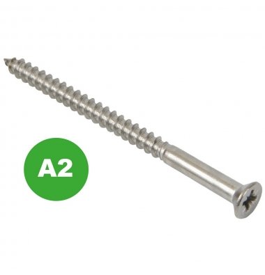 WOODSCREW RECESSED CSK STAINLESS STEEL 6.0x50