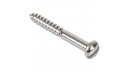 Brass Round Head Slotted Wood Screws - CHROME PLATED