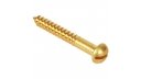 Brass Round Head Slotted Wood Screws - SELF COLOUR