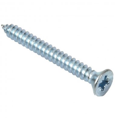 SELF TAPPING SCREW BZP CSK RECESSED 10x1