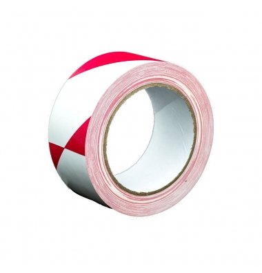 HAZARD WARNING TAPE RED/WHITE 50MMx33M