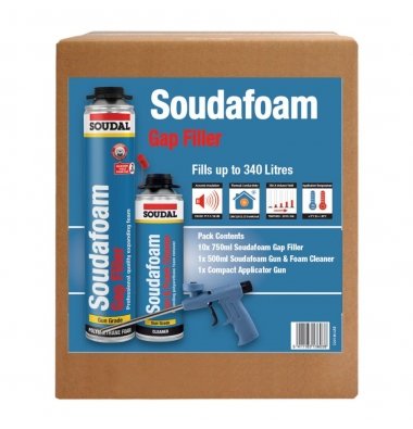 SOUDAFOAM® GAP FILLER GUN GRADE* COMBI-BOX APPLICATOR PACK - champagne